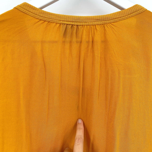 Anthro Left of Center Mustard Centerline Slub Top