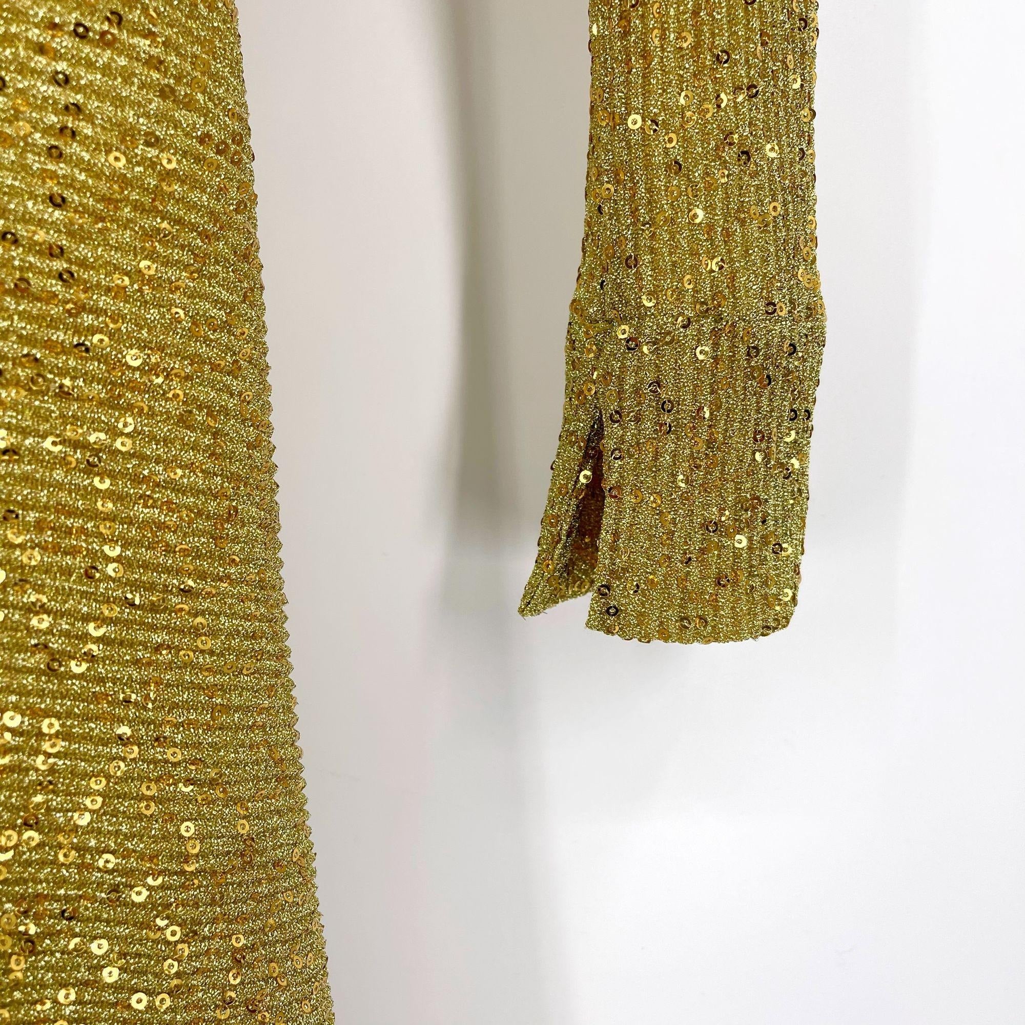 Donna Morgan Gold Sequin Long Sleeve Party Dress Donna Morgan Gold Sequin Long Sleeve Party Dress