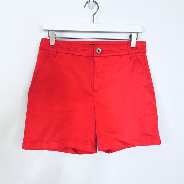 Tribal Coral High Rise Chino Shorts