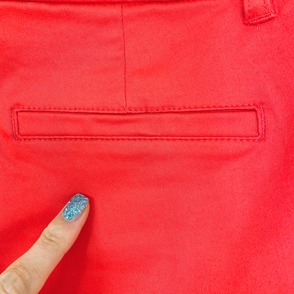 Tribal Coral High Rise Chino Shorts