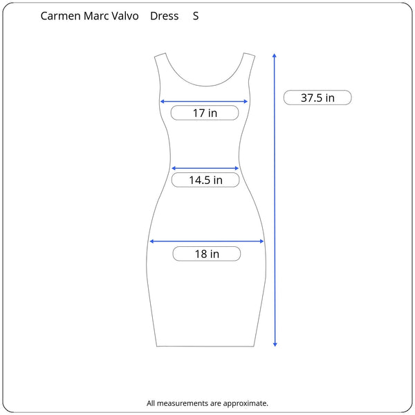 Carmen Carmen Marc Valvo Black White Textured Stretch Knit Fitted Sleeveless Dress Mesh Accents