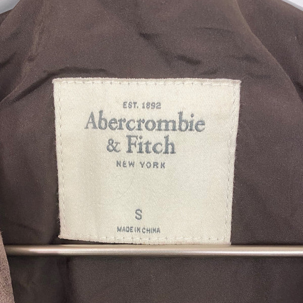 Abercrombie & Fitch Brown Faux Suede Asymmetrical Zip Moto Vest