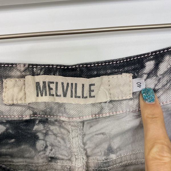 Brandy Melville Black Tie Dye Cut Off Frayed Denim Shorts