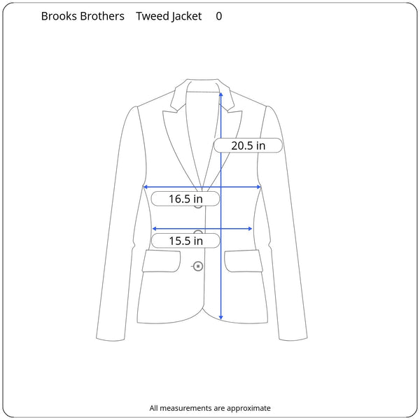 Brooks Brothers Black Cream Wool Mohair Tweed Blazer Jacket Retail $248