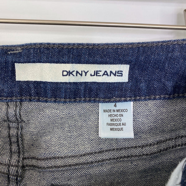 DKNY Jeans Dark Wash Rolled Cuffed Denim Shorts