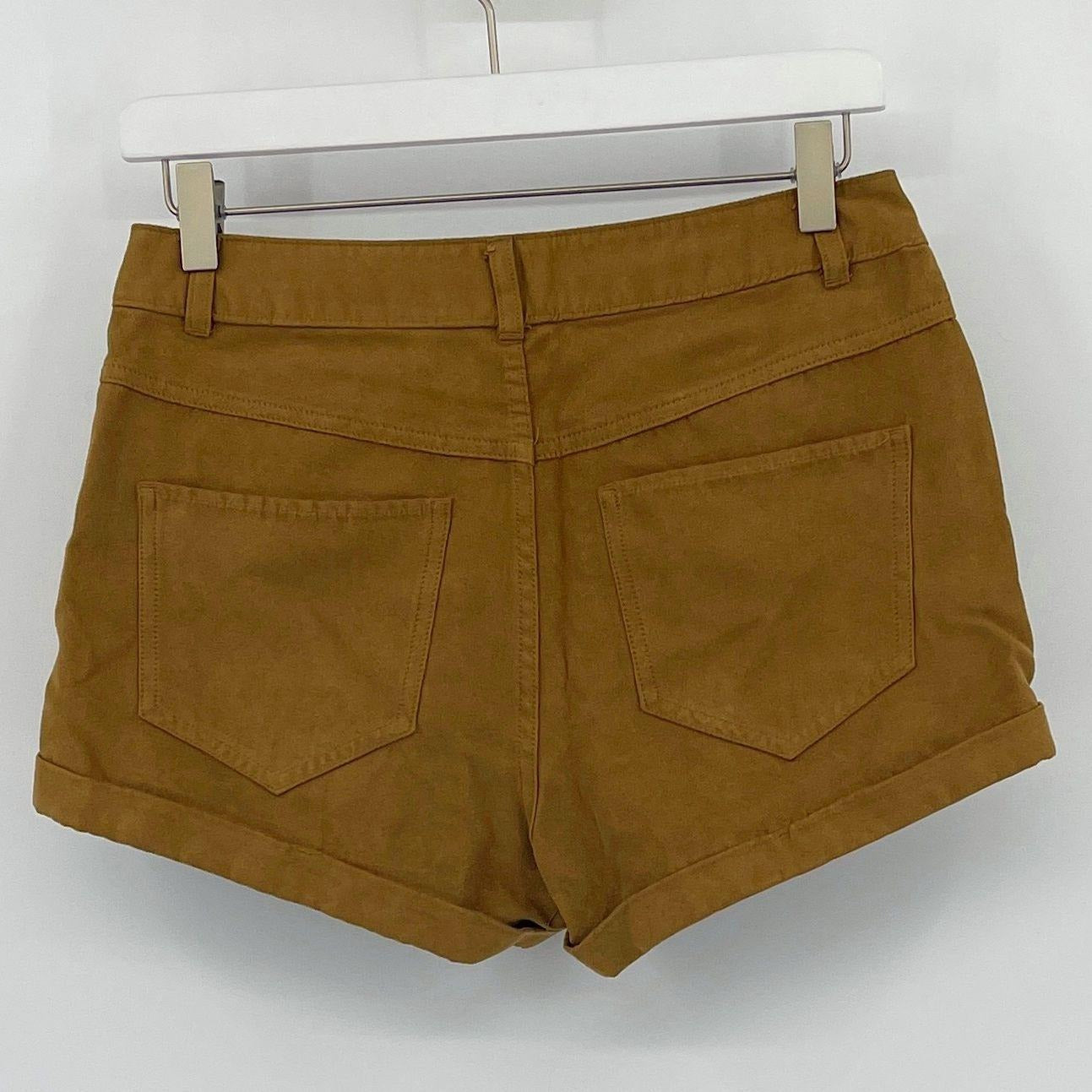 Hollister Tan Faux Suede Cuffed Button Fly Shorts – The Daily Thrift