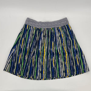 Anthropologie Porridge Blue Duo Striped Dot Skirt