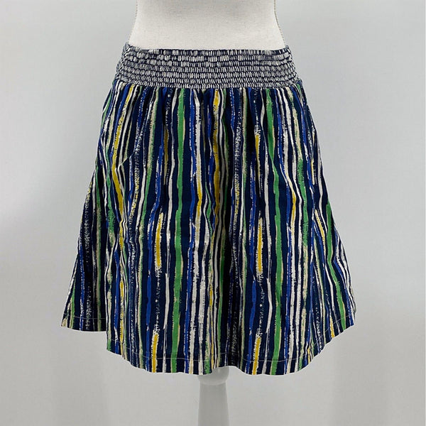 Anthropologie Porridge Blue Duo Striped Dot Skirt